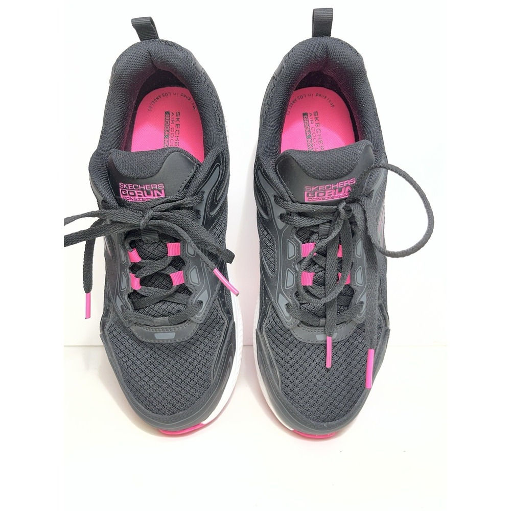 Skechers Go Run Consistent Black Pink Athletic Running Shoes Women Size 10